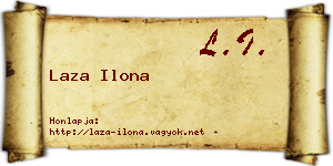Laza Ilona névjegykártya